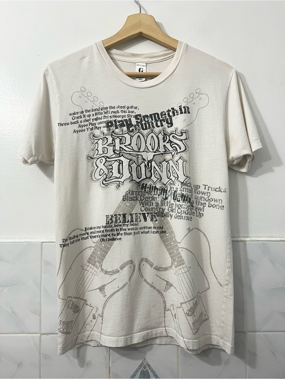Vintage Brooks & Dunn Country Music Merch Tee S Men’s Western Cowboy Y2K Festive